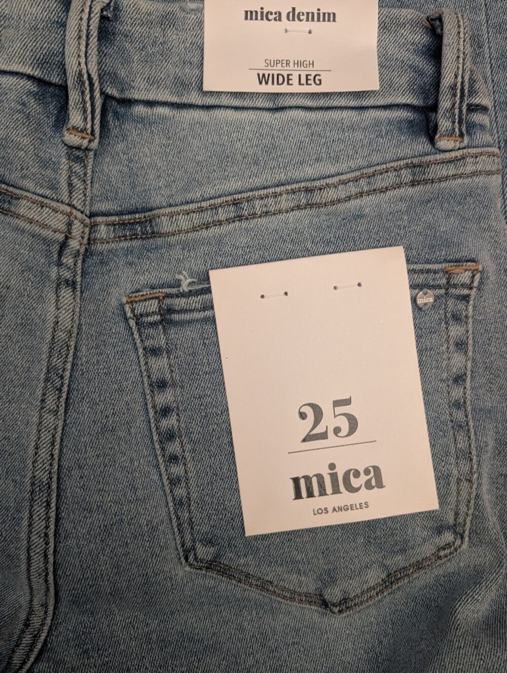 Mica Denim super high wide leg jeans 25 NWT - Picture 9 of 9
